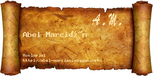 Abel Marcián névjegykártya